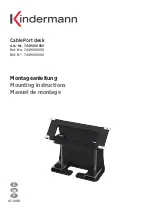 Предварительный просмотр 1 страницы Kindermann CablePort desk 7449 000 050 Mounting Instructions