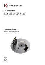 Kindermann CablePort table3 Mounting Instructions предпросмотр