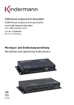 Preview for 1 page of Kindermann HDMI Share Advanced 41 automatic Mounting And Operating Instructions