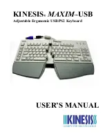 Preview for 1 page of Kinesis MAXIM USB User Manual