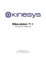 Предварительный просмотр 1 страницы Kinesys Elevation 1 Plus Product Manual