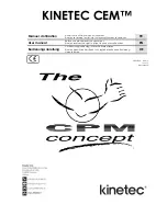 Kinetec KINETEC CEM User Manual preview