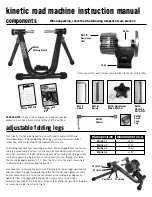 Preview for 1 page of kinetic road machine Instruction Manual