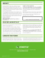 Предварительный просмотр 6 страницы kinetic T-2200 User Manual