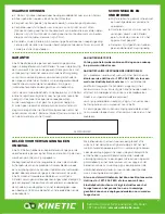 Preview for 11 page of kinetic T-2600 User Manual