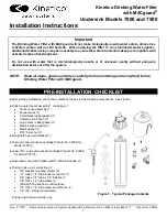 Kinetico Undersink 7000 Package Contents Manual preview