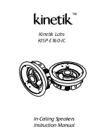 Preview for 1 page of Kinetik KISP-E160-IC Instruction Manual