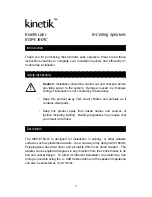 Preview for 3 page of Kinetik KISP-E160-IC Instruction Manual