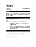 Предварительный просмотр 3 страницы Kinetik KISP-E200-LP Instruction Manual