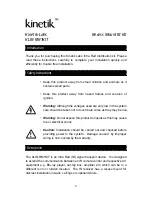 Preview for 3 page of Kinetik KLIR-RM1KIT Instruction Manual