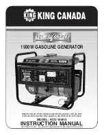 King Canada 1500W Gasoline Generator KCG-1500G Instruction Manual предпросмотр