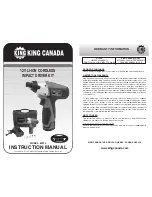 Preview for 6 page of King Canada 8010L Instruction Manual