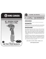 King Canada 8310AD Instruction Manual предпросмотр