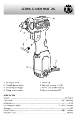 Preview for 5 page of King Canada 8310ADN Instruction Manual