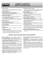 Предварительный просмотр 3 страницы King Canada King Industrial KC-899LSB Instruction Manual