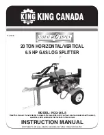 King Canada Power Force KCG-20LS Instruction Manual preview