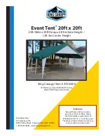 KING CANOPY Event Tent 20ft x 20ft Assembly Instructions Manual preview