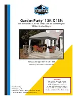 KING CANOPY Garden Party 13ft X 13ft Manual preview