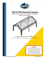 KING CANOPY GC1020BK-CB Instructions Manual preview