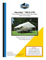 KING CANOPY Hercules HC1827PC Assembly Manual preview