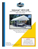 Preview for 1 page of KING CANOPY Universal C81220PC Assembly Instructions Manual