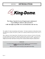 Предварительный просмотр 4 страницы King-Dome 9702 Troubleshooting Manual