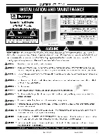 Preview for 1 page of King Electrical EWF1230-MW Installation And Maintenance