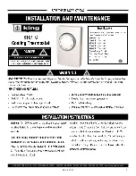 King Electrical K101-C Installation And Maintenance preview