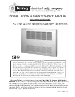 King Electrical KCC SERIES Installation & Maintenance Manual preview