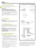 Preview for 12 page of King gates MINIMODUS Installation And Use Instructions And Warnings