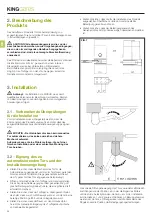 Preview for 28 page of King gates MINIMODUS Installation And Use Instructions And Warnings