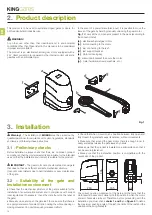 Предварительный просмотр 2 страницы King gates Modus 280 Manual