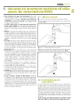 Preview for 9 page of King gates RING 180 PLUS Installation And Use Instructions And Warnings