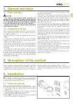 Preview for 11 page of King gates RING 180 PLUS Installation And Use Instructions And Warnings