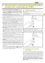 Preview for 33 page of King gates RING 180 PLUS Installation And Use Instructions And Warnings