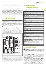 Preview for 11 page of King gates STAR OPEN 4000 Installation And Use Instructions And Warnings