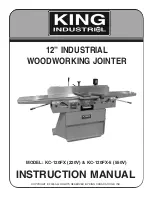 Предварительный просмотр 1 страницы King Industrial 12" Industrial Jointer KC-125FX Instruction Manual