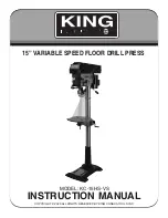 King Industrial KC-15HS-VS Instruction Manual preview