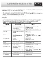 Preview for 16 page of King Industrial KC-235PM Instruction Manual