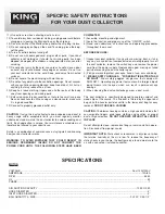 Preview for 4 page of King Industrial KC-3105C Instruction Manual