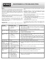 Preview for 10 page of King Industrial KC-3105C Instruction Manual