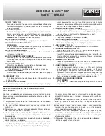 Предварительный просмотр 3 страницы King Industrial KC-630FX-2 Instruction Manual