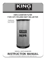 King Industrial KDCF-8500HEPA Instruction Manual предпросмотр