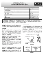 Preview for 4 page of King Industrial MA-1050ST Instruction Manual