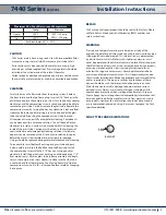 Предварительный просмотр 2 страницы King Instrument 7440 Series Installation Instructions