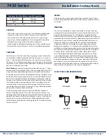 Предварительный просмотр 2 страницы King Instrument 7450 Series Installation Instructions