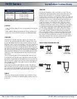 Предварительный просмотр 2 страницы King Instrument 7459 Series Installation Instructions