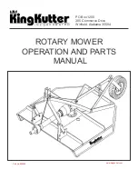 Предварительный просмотр 1 страницы King Kutter 999998 Operation And Parts Manual