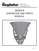 Preview for 1 page of King Kutter Seeder none Operation And Parts Manual