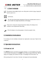 Preview for 8 page of King-Meter SW-U LCD User Manual